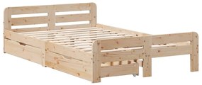 Cama sem colchão 120x190 cm madeira de pinho maciça