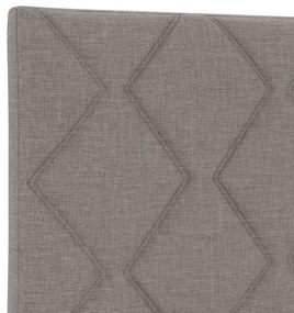 Cama vidaXL em Tecido Taupe - 90x200 cm