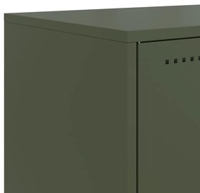 Móvel de TV 100,5x39x60,5 aço verde azeitona