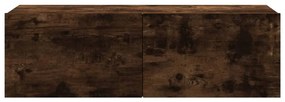 Móvel parede TV 100x30x30 cm derivados madeira carvalho fumado