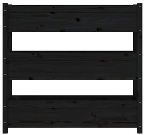 Vaso/floreira 112x25x104,5 cm madeira de pinho maciça preto