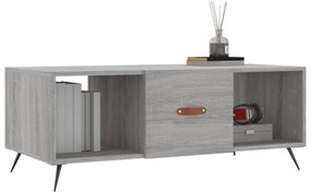 Mesa de centro 102x50x40cm derivados de madeira cinzento sonoma