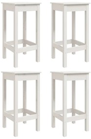 5 pcs conjunto de bar para jardim pinho maciço branco