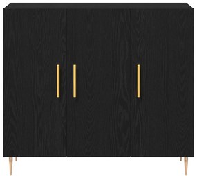 Buffet vidaXL Preto Carvalho 90x34x80 cm em Madeira de Engenharia