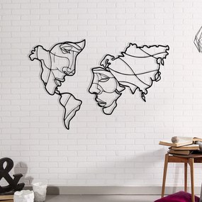 Acessório Decorativo de Parede Suret Two – Preto – 100 x 64 cm