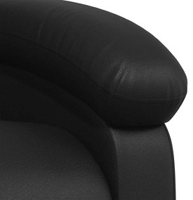 Poltrona de massagens reclinável couro artificial preto