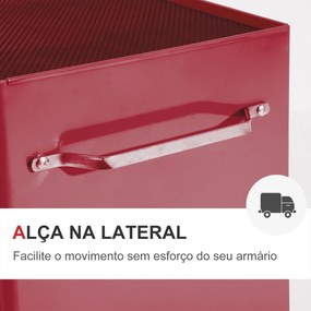 HOMCOM Carrinho de Ferramentas para Oficina com Rodas e 5 Gavetas Carr