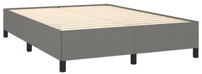 Estrutura de cama 140x200 cm tecido cinzento-escuro