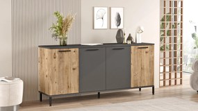 Console RL4 – Atlantic Pine Anthracite – 160 cm x 71,8 cm x 40 cm