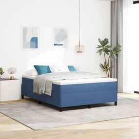 Cama vidaXL Azul 160x200 cm em Tecido Corduroy