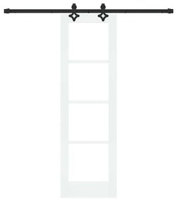 Porta Deslizante vidaXL com Conjunto de Hardware "ORKDAL" Branco Madei