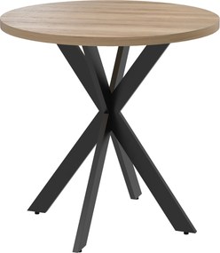 HOMCOM Mesa de jantar 75 x 75 cm redonda Mesa de cozinha para 2-4 pessoas moderna Mesa de jantar com base em aranha Castanho | Aosom Portugal