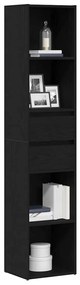 Estante Modular vidaXL Preta em Carvalho 36x30x171 cm em Madeira Engen