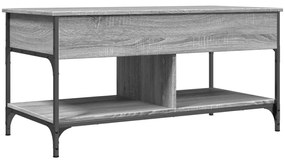 Mesa de centro 100x50x50cm deriv. madeira/metal cinzento sonoma