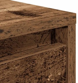 Mesa de centro com gavetas 100x100x40 cm madeira velha