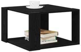 Mesa de Centro vidaXL Preta em Carvalho 85x55x31 cm em Madeira Derivad