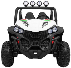 Carro elétrico para Crianças 2 Lugares Grand Buggy 24V 4x4 LIFT STRONG Rodas Espuma EVA, Assento couro ecológico Branco