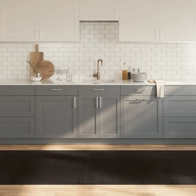 vidaXL Tapete retangular 100x400 cm bambu castanho-escuro