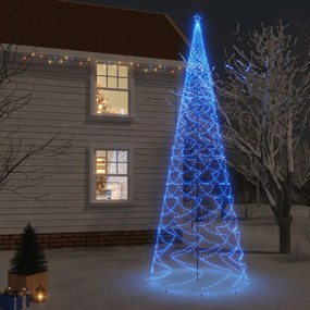 343581 vidaXL Árvore de Natal com espigão 3000 luzes LED 800 cm azul