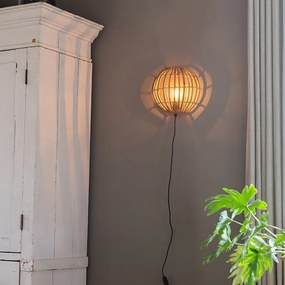 Candeeiro de parede rústico em bambu - Canna