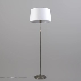 Candeeiro de pé em aço com abat-jour branco 45 cm ajustável - Parte Design,Moderno