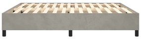 Estrutura de cama sem colchão 160x200 cm veludo cinzento-claro