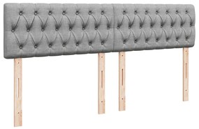 Cama com molas/colchão 180x200 cm tecido cinzento-claro
