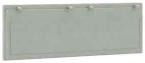 Almofadão de cabeceira 140 cm veludo cinzento-claro
