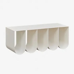 Rectangular Coffee Table 100x40 Cm In Olavi Steel Gardénia Branco - Sklum