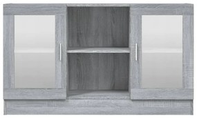 Vitrine 120x30,5x70 cm derivados de madeira cinzento sonoma