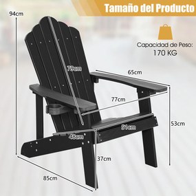 Conjunto de 2 cadeiras HIPS com porta-copos, em imitação de madeira realista, resistentes às intempéries, para pátio, jardim, terraço ou lareira, com