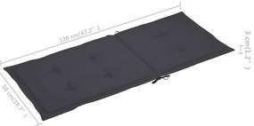 Cadeiras de jardim dobráveis c/ almofadões 6 pcs acácia maciça