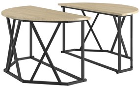 Mesa de Café vidaXL Carvalho Sonoma 80x80x42 cm Madeira de engenharia