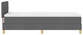 Cama Box Spring com Colchão Cinza Escuro 80x200 cm Tecido
