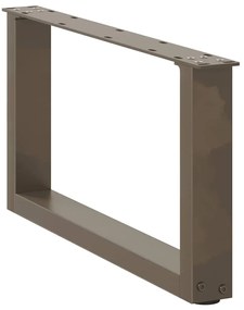Pés para mesa de centro em formato de U, 2 peças, aço natural, 60x(30-
