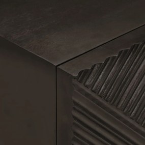 Mesa de cabeceira 40x30x50 cm mangueira maciça/ferro preto