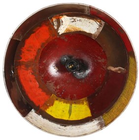 Candeeiro suspenso vintage indust. redondo 25W 31cm E27 multicor