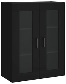 Móveis de parede 2 pcs derivados de madeira preto