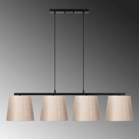 Candeeiro de Teto Varlik – Preto e Bege – 148 x 25 cm