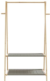 Roupeiro com prateleiras 96x45,5x150,5 cm bambu