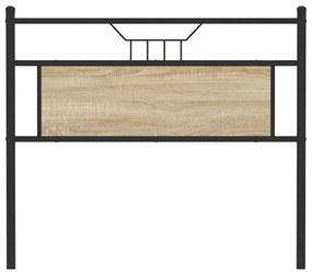 Cabeceira de cama 100 cm derivados madeira/aço carvalho sonoma