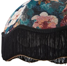 Abajur de tecido com design floral e interior branco 45/15/21,5 - Heritage Clássico / Antigo