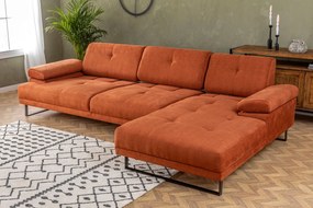 Sofá de Canto Mustang – Laranja – 274 x 174 cm