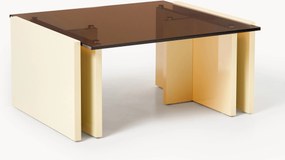 Mesa de centro Elam com tampo de vidro