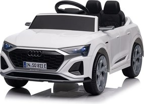 Carro elétrico para Crianças 12V 4x4 Audi SQ8, Rodas de espuma EVA, comando, assento Couro ecológico Branco