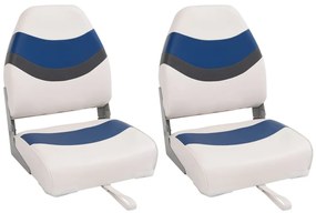 vidaXL Assentos de barco dobráveis com encosto alto 2 pcs 44x38x55 cm