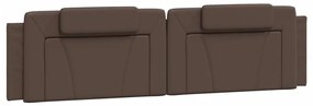 Cama com colchão 200x200 cm couro artificial castanho