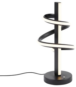 Candeeiro de Mesa de Design Preto Incl. LED Regulável - Rolla Moderno