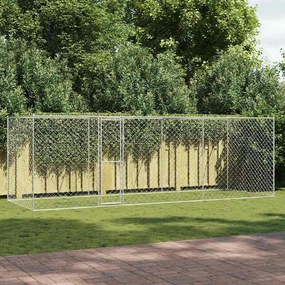 Jaula para cão Prateado 600 x 200 x 256 cm Aço Galvanizado