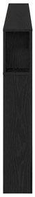 Cabeceira Cabinet vidaXL Preto Carvalho 220x18,5x104,5 cm